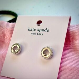 Kate Spade Halo Studs - “Spot The Pave” Silver Earrings #NWT